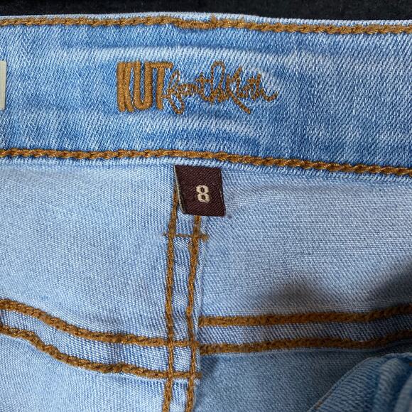 Kut From The Kloth Womens Jeans Blue Denim Reese Straight Ankle Stretch 8 - Picture 4 of 12